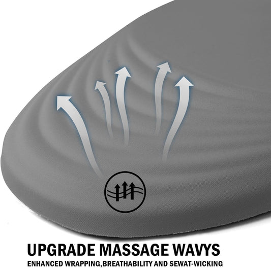 Ergonomic Mouse Pad with Wrist Rest Support,Mousepad Relief Carpal Tunnel Pain, Entire Memory Foam Mouse Pad with Non-Slip PU Base, Wireless Mouse Pad, Gray
