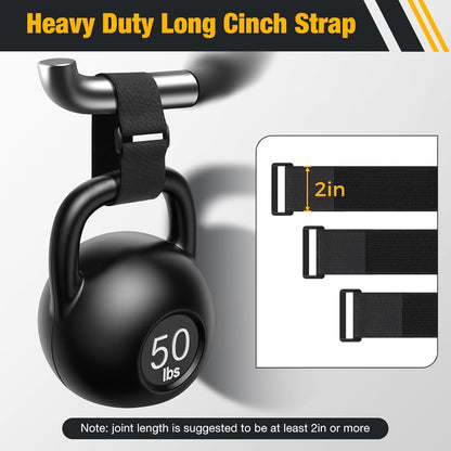26ft x 2in Heavy Duty Cable Straps with 20pcs Plastic Buckles, Free Cut to Length Cinch Strap, Reusable & Adjustable Hook and Loop Straps for Cable Ties, Cord Organizer, Wire Management