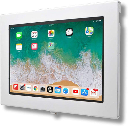 TABcare Locking Security Metal Case for Apple iPad Air 11" 2024 6th gen. for Kiosk, POS, Store, Show Display (White, iPad Air 11 2024)