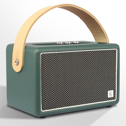 Vintage Bluetooth Speaker, KONEX 40W Leather Portable Wireless Speaker, Bluetooth 4.2 Heavy Bass Music Player, 20H Long Playtime, Outdoor Speaker for Home, Office, Party, Gift for Friend