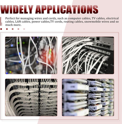 Hilitchi 135 Pcs 6 Sizes Black Plastic Cable Clamp R Type Screw Mounting Cord Fastener Cable Clips Assortment Kit with Screws for Wire Management Cable Conduit (Clips from 6mm to 23mm)