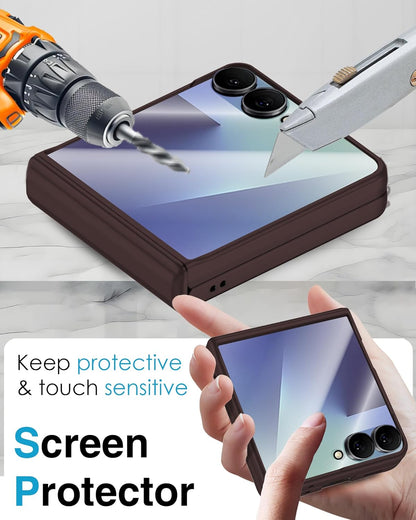 STORMTAL for Samsung Galaxy Z Flip 7 Case, Hinge Protection, Built-in Screen Protector, Wireless Charging, Shockproof, Slim Rugged Phone Protective Case for Galaxy Z Flip 7 Wine