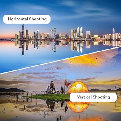 Mirror Effect Lens - Capture Stunning Reflections Instantly, Smartphone Camera Mirror Reflection Clip Kit, Mirror for Phone to Use Back Camera, for Travel Photography (Black)