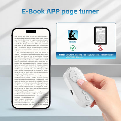 Bluetooth Camera Remote Shutter with Zoom and Front/Rear Camera Switch for Photo and Vlogging,Cllphone Remote Clicker for iOS & Android Smartphone, Wireless Video Scrolling for Tiktok