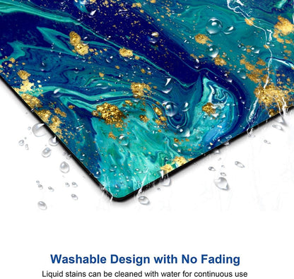 Green Blue Marble Mouse Pad,Gaming Creativity Custom Non-Slip Rubber Base Cute Mouse Pads for Computers Laptop Office,9.5"x7.9"x0.12" Inch