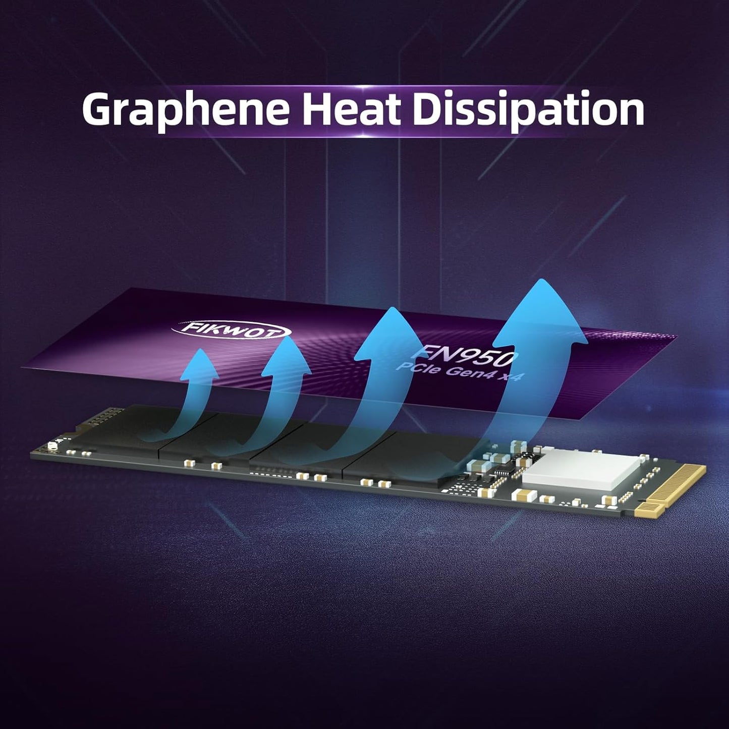 FN950 2TB NVMe SSD M.2 2280 PCIe Gen4x4, Up to 4800MB/s, Internal Solid State Drive, Configure SLC Cache, Storage and Memory Expansion for PS5 Laptop Desktop