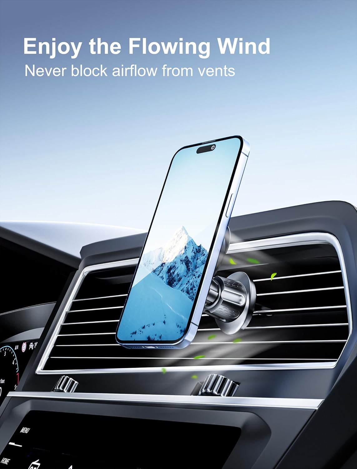 TOPGO Socket Car Phone Mount, [Telescopic Shaped Hook, Stable, No Shaking] Grip Air Vent Car Phone Holder, Compatible with iPhone and All Smartphones with Socket Grip