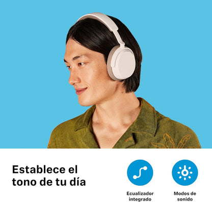 Sennheiser ACCENTUM Wireless Bluetooth Headphones - 50-Hour Battery Life, Audio, Hybrid Noise Cancelling (ANC), All-Day Comfort, White