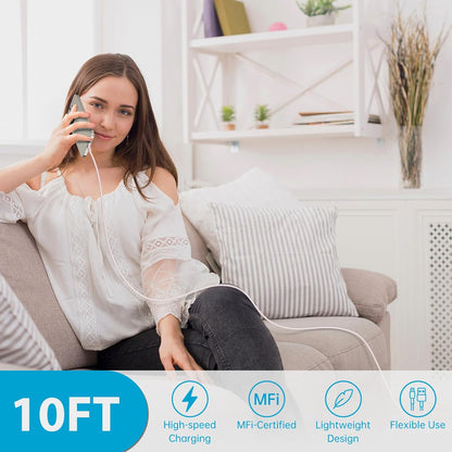 Phone 16 15 Charger 10FT USB C to C Fast Charging Cord,30w USB C Phone 16 15 Pro Max Fast Charger Block for Phone 16 15/16 15 Pro Max/16 15 Pro/15 Plus/Pro 12.9/11 inch,Samsung Galaxy S24 Ultra,Pink