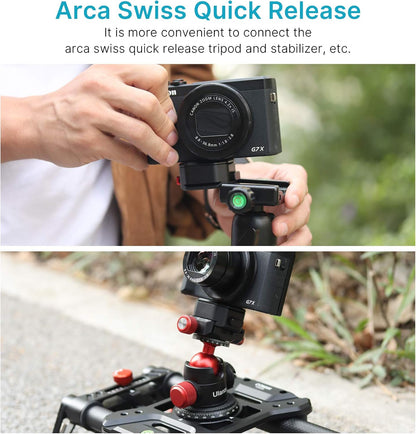 Upgrade Claw Quick Release Plate Camera Mount w Arca Swiss Slot, 1/4" Screw DSLR Stabilizer Adapter Compatible with DJI OSMO 360/OSMO Pocket 3/Insta 360 x 5/Sony/Zhiyun/DJI Gimbal/Slider/Tripod Plate