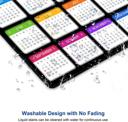 Hokafenle Mouse Pad, Black 2025 Calendar Mouse Pad, Premium-Textured Square Waterproof Mouse Mat Non-Slip Rubber Base MousePads for Office Laptop Home