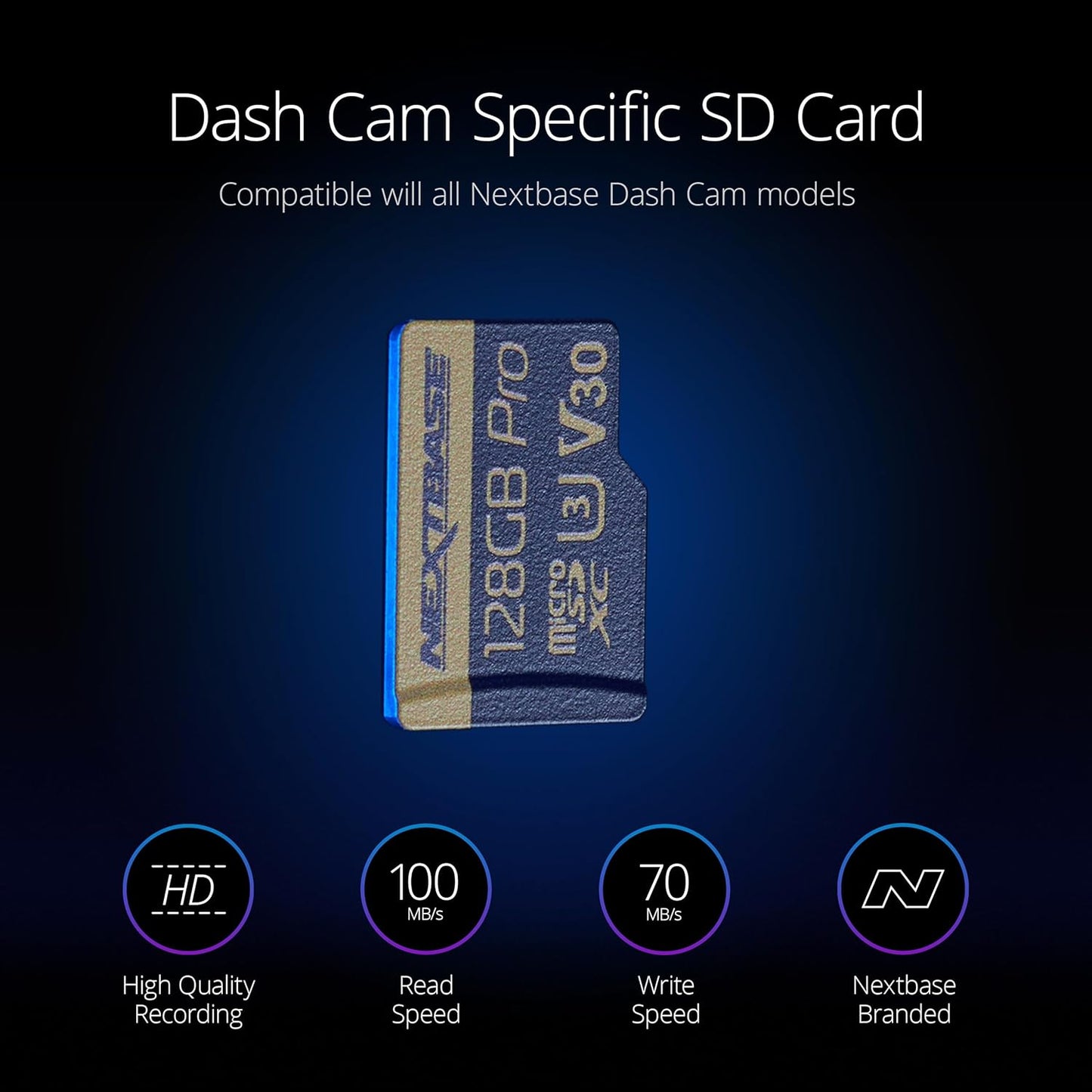 Nextbase Dash Cam 128GB U3 microSD Card for Read Camera Modules