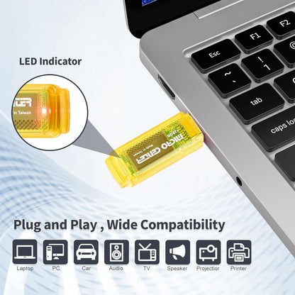 INLAND Micro Center SuperSpeed 128GB 5-Pack Ultra Flash Drive USB 3.0/USB 3.1 Gen1 Memory Stick with Keychain Thumb Drive Photo Stick Jump Drive