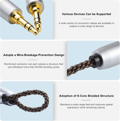 okcsc 3.5MM Male to 3.5MM Male Ultra Short Hifil Male to Male AUX Audio Cable OFC Pair Recording Cable Wire-Breakage-Prevention Design Adoption of 8-Core Braided Structure 5.82 inch
