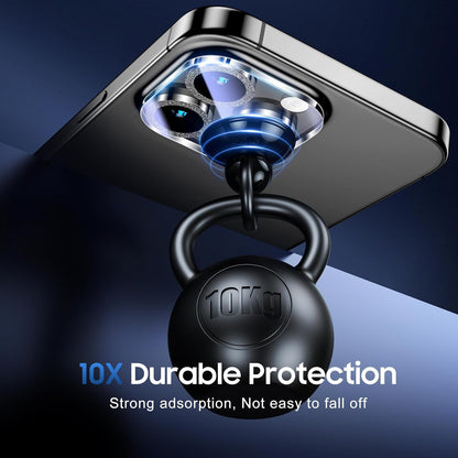 UniqueMe for 3 Pack iPhone 16 Pro/iPhone 16 Pro Max Camera Lens Protector - [Drop Protection] [Case Friendly] 9H Tempered Glass Camera Cover Screen [Update New Version] - Glitter Black