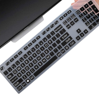 Large Print Keyboard Cover for Dell KM636 KB216 KB216t KB216d KB216p Wired & Wireless Keyboard, Dell Optiplex 5250 3050 3240 5460 7450 7050, Dell Inspiron Desktop 24" 27" 5400 5490 7790 3475 3670