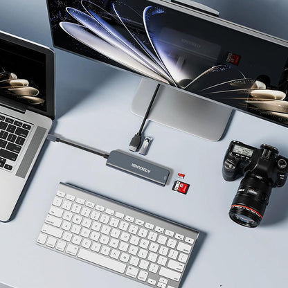 MacBook USB-C Hub Adapter - Multiport Docking Station With HDMI for MacBook Pro and Thunderbolt Devices