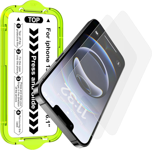 Esanik for iPhone 16e/14/13Pro/13 Matte Glass Screen Protector [Auto-alignment] Anti-Glare & Anti-Fingerprint,Anti-Reflection,Bubble Free, Smooth as Silk, 2 Pack 9H Glass Screen Cover