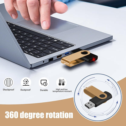 EASTBULL 2GB USB Flash Drive Bulk Thumb Drives 100 Pack with Lanyards USB 2.0 Memory Sticks Zip Drive Pen Drive for Storage and Backup Gold 100PCS 2GB