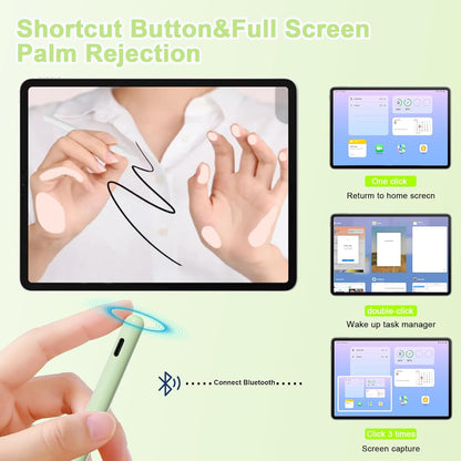 Pencil 2nd Generation for iPad 2018-2024 with Magnetic Wireless Charging Compatible with Apple iPad Pro 13”(M4)/12.9”/11”,iPad Air 6(M2)/5/4/3,iPad mini 7(A17 Pro)/6/5,iPad10/9/8/7/6 Green