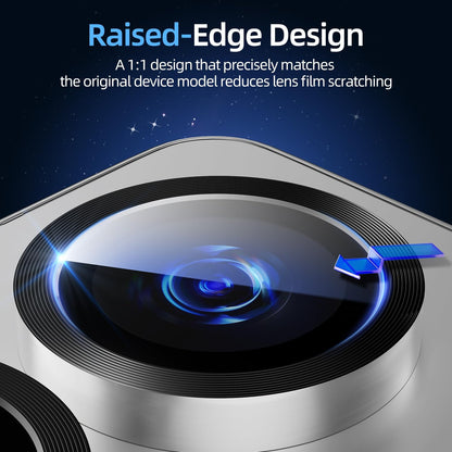 X-it Camera Lens Protector for Samsung S25 Plus, 9H Tempered Glass, Independent Metal Aluminum Edge Original Protection Design, Suitable for Phone Case, Anti-scratch, Anti-reflective, Silver