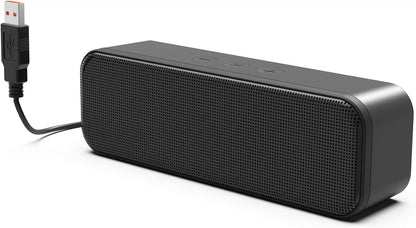 LIELONGREN [Newer] USB Computer Speaker for Desktop, Laptop Speaker, PC Speaker, Small Computer Soundbar with Hi-Quality Sound, Loud Control Volume, Rich Bass