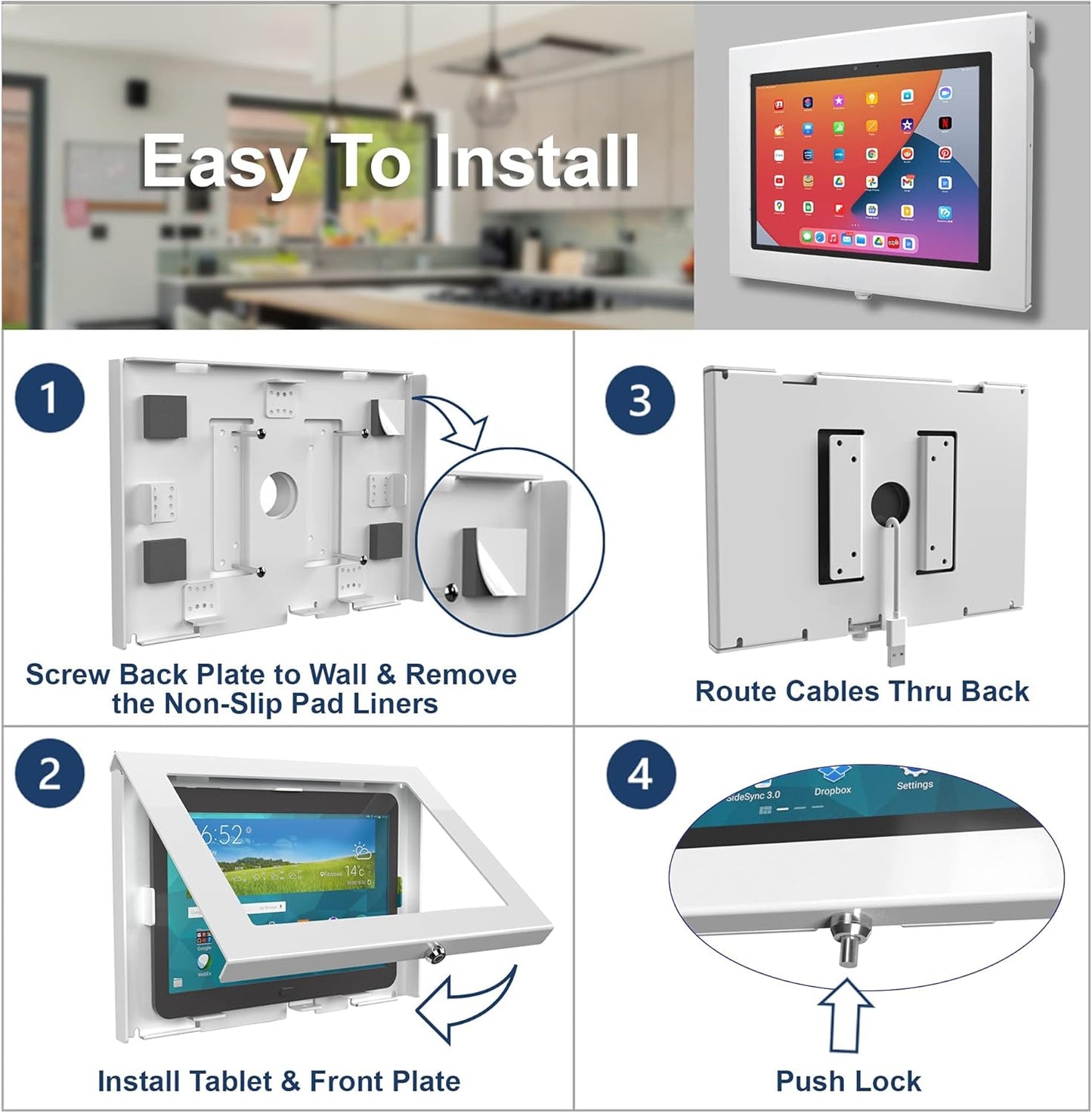 TABcare Locking Security Metal Case for Apple iPad Pro 12.9" 3rd 4th 5th 6th gen. for Kiosk, POS, Store, Show Display (Black, iPad Pro 12.9 3/4/5/6)