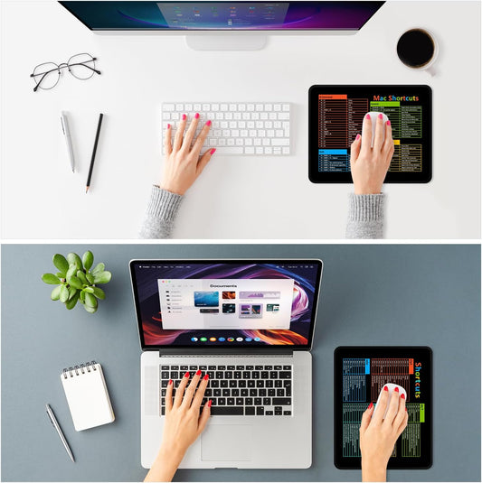 ITNRSIIET Mouse Pad Non-Slip Rubber Base Smooth Surface Stitched Edges Waterproof Durable Compatible with All Mice for Office & Gaming, Desk Accessory, 10.2x8.3x0.12 inch, WinShortcuts