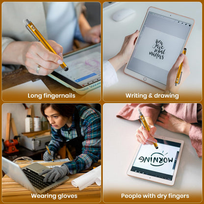 TCD 10-Pack Stylus Pen Set – Universal Capacitive Pen for iPad, iPhone, Tablet, Laptop – Premium Thick Rubber Tip Styluses for All Touchscreen Devices, Coral