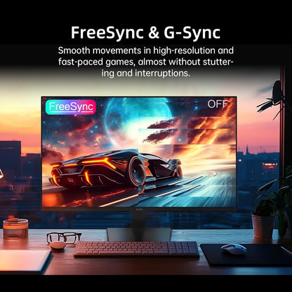 KTC 24 inch Monitor - 1080P Monitor, 100Hz FreeSync Gaming Moniter with HDR10,VESA Mountable, Adjustable Tilt, ZeroFrame Design, HDMI,VGA,Earphone Ports, PC Monitors for Office