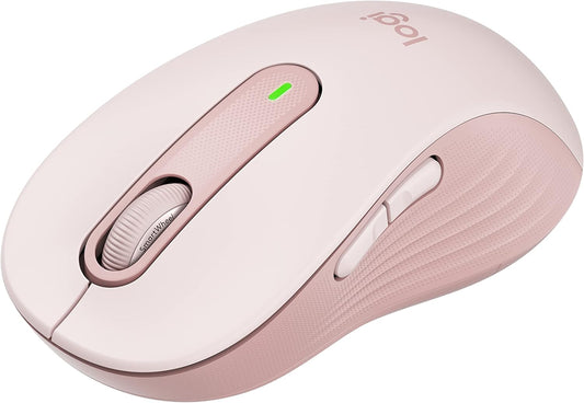 Logitech Wireless Mouse Signature M650- Small Hands, 2-Year Battery, Silent Clicks, Customizable Buttons, Bluetooth, PC/Mac/Chromebook - Rose, Right-Handed, Small-Medium