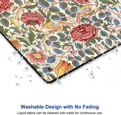 Mouse Pad, Floral Mouse Pad, Square Mouse Mat Waterproof Mousepad Non-Slip Rubber Base Mouse Pads for Office Laptop, William Morris Flowers
