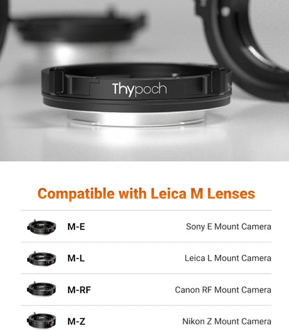 Thypoch M-L Lens Mount Adapter Auto-Lock, Compatible with Leica M Lens to Leica L Mount Camera SL SL2 SL2-S SL3, Panasonic Camera S1 S1II S1IIE S1R S1RII S1H S5 S5D S5II S5IIX S9 BS1H