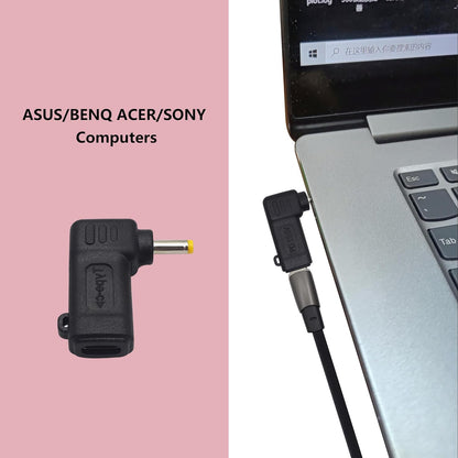 90W PD USB C to DC4017 Power Converter Type to DC 4017 Laptop Charging Adapter 19V 4A Type C Female to DC 4.0 x 1.7mm Male Power Adapter for Studio and Travel [PD-4017]