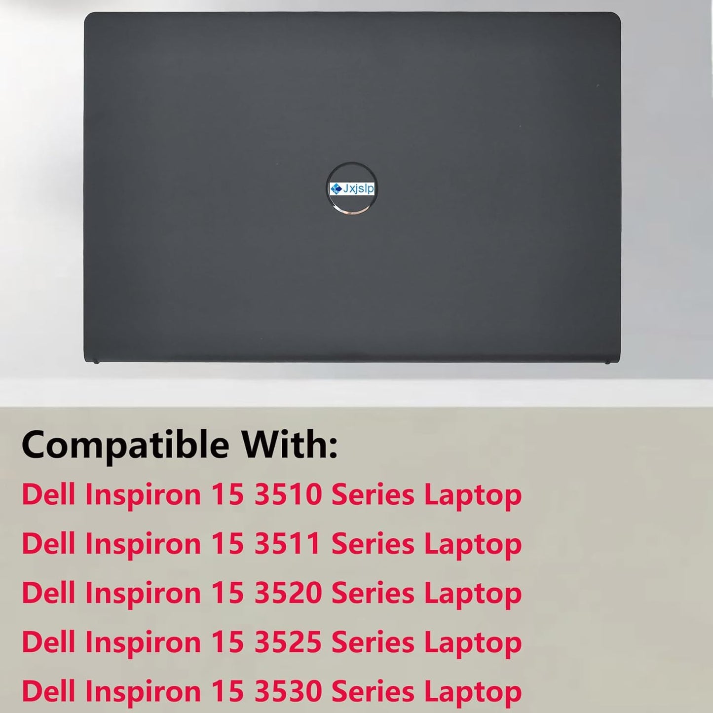 Replacement LCD Back Cover Rear Top Case Lid for DELL Inspiron 15 3510 3511 3515 3520 3525 Series Laptop,New Dell inspiron 15 3510 3511 3515 LCD Back Cover,00WPN8 0WPN8 AP3LE000901,Black