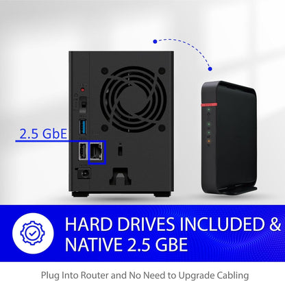 BUFFALO LinkStation SoHo 720 2-Bay Professional Office NAS 4TB (2x2TB) with Hard Drives Included