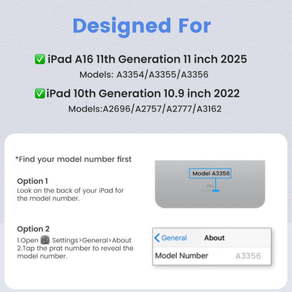 BLUTLOTUS for iPad 11th (A16) 10th Generation Case with Keyboard (2025/2022) - 360° Rotatable Magnetic Folio Cover, 7 Color Backlit Detachable Keyboard with Pencil Holder (Black)