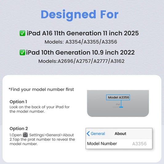 BLUTLOTUS for iPad 11th A16 10th Generation Case with Keyboard - 7 Colors Backlit Wireless Detachable Folio Keyboard Cover with Pencil Holder for iPad 11'' A16 2025 10th Gen 10.9 Inch 2022 (Black)