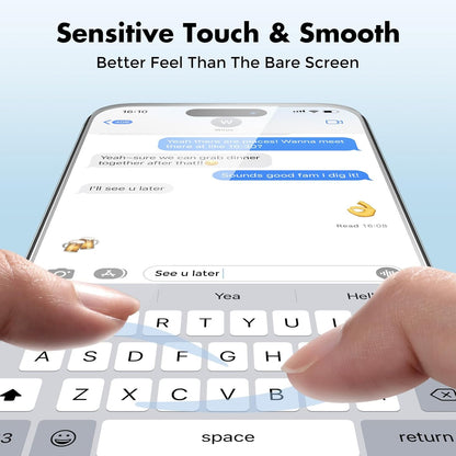 UNBREAKcable 2-Pack Screen Protector for iPhone 15 Plus, Double Shatterproof Tempered Glass [Easy Installation Frame] [9H Hardness] [99.99% HD Clear] [Case Friendly] for iPhone 6.7 inch