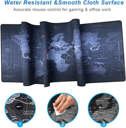 Gaming Mouse Pad Large Anti-Slip Rubber Base Size 47.2x15.7 in (47.2X15.7IN, 120x40 Map)