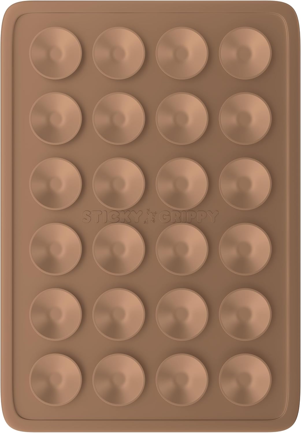 Suction Phone Case Mount, Sillicon Adhesive Phone Accessory for iPhone and Android, Hands-Free Fidget Toy Mirror Shower Phone Holder, Tiktok Videos and Selfies (Chocolate)