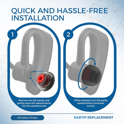 3X Ultra Comfort Eartips Ear Buds Replacement Earphone Ear Tips Kits Earpads Foam Set Cushion for Plantronics Voyager 5200 5220 5210 Series Bluetooth Headset Headphone (Mixed L/M/S)