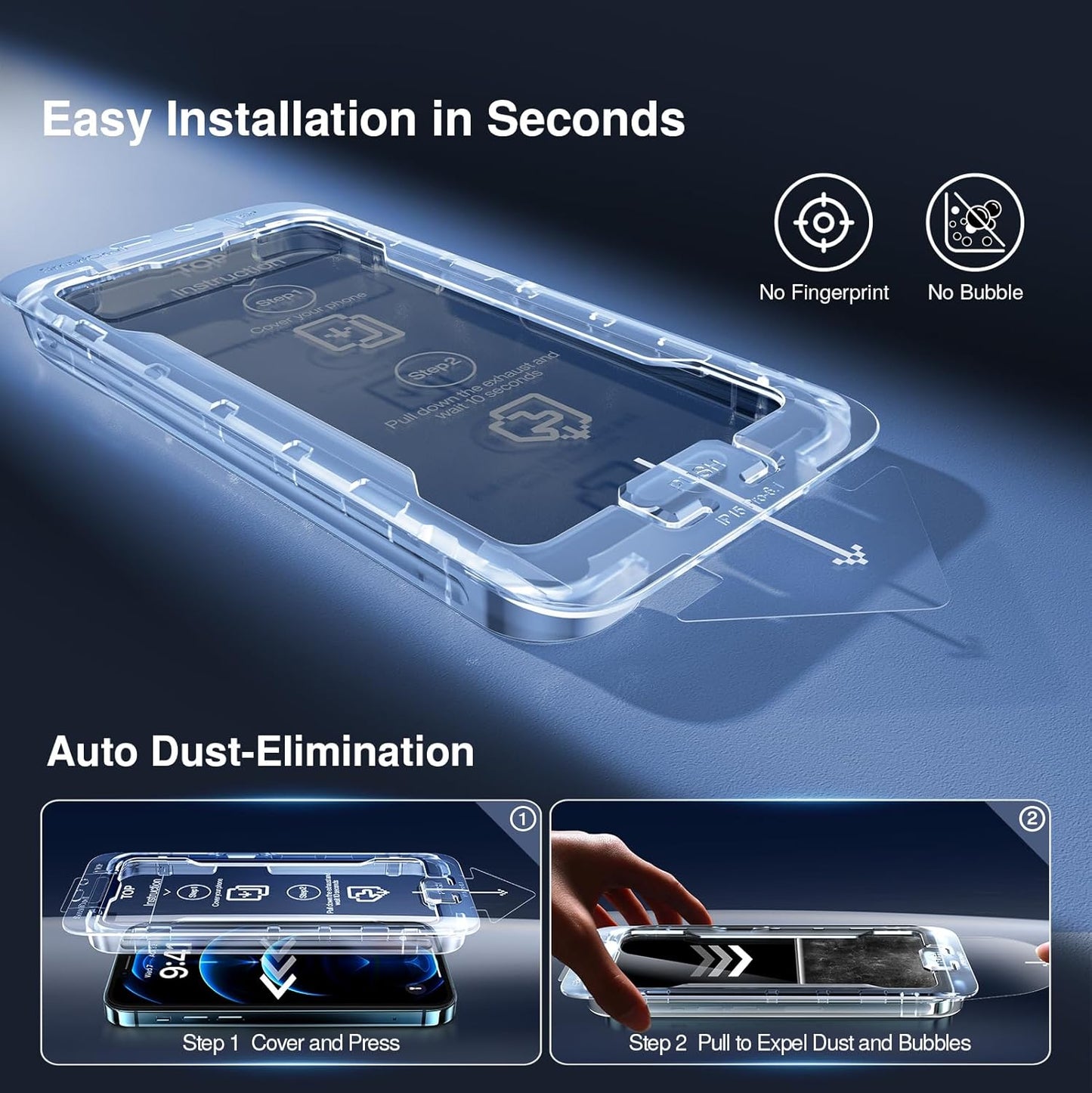 SMARTDEVIL 2+2Pack Privacy Screen Protector for iPhone 12 Pro with Camera Lens Protector,Shatterproof Tempered Glass [True 28°Anti Spy] [9H Hardness][Automatic Dust-Elimination Install][Bubble Free]