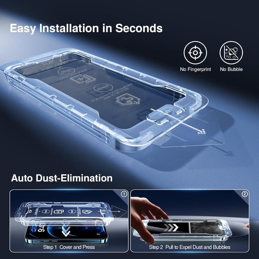 SMARTDEVIL 2+2Pack Privacy Screen Protector for iPhone 12 Pro with Camera Lens Protector,Shatterproof Tempered Glass [True 28°Anti Spy] [9H Hardness][Automatic Dust-Elimination Install][Bubble Free]