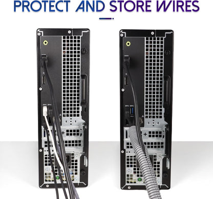 Split Wire Loom Tubing, 10,25ft Cord Protectors from Pets No Chew, Flexible Wire Covers Cord Protectors, Protective Split Cable Sleeve for Automotive Home Industrial Wires(Grey, 1.12inch-10ft)