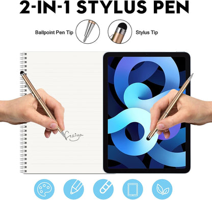 15 Pack Stylus Pens for Touch Screens Stylus Pen Compatible with Phone Tablets Kindle and Black Ink Ballpoint Pens-2 in 1 Stylists pens for Touch Screens