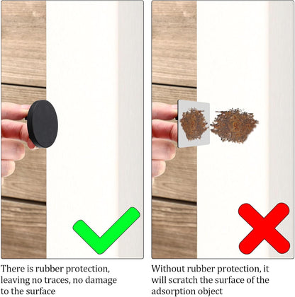 Yookeer 20 Pcs Magnetic Zip Tie Mount Base Black Magnetic Cable Clips Wire Holder Multipurpose Cable Ties Management Base Electrical Supplies for Wire (43 mm)