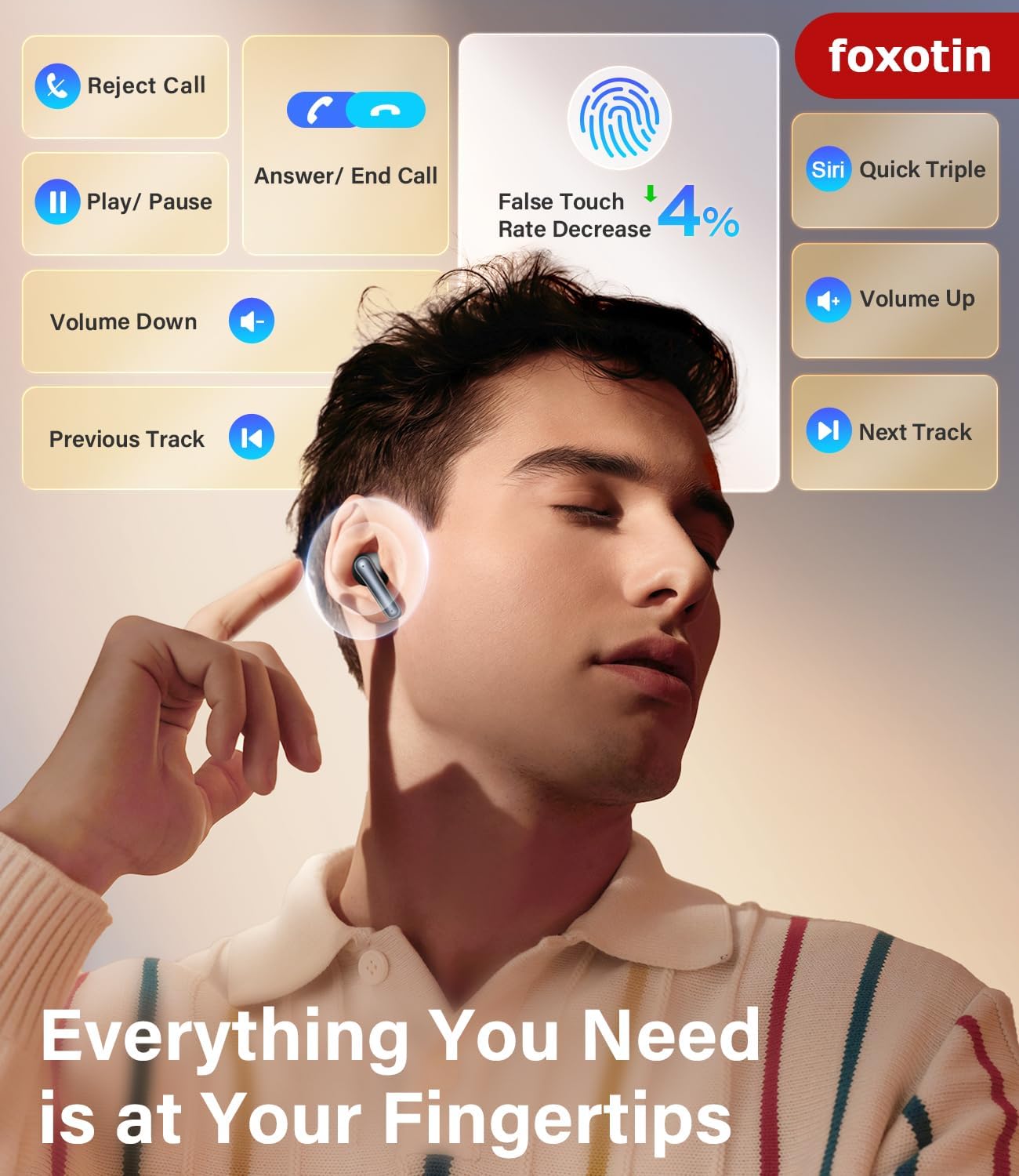 Ear Buds Wireless Earbuds - Bluetooth 5.3 Headphones (48H Playback) Built in Mic with LED Display Charging Case, IP7 Waterproof Earphone for iPhone Andriod Phones Laptop Sports Workout