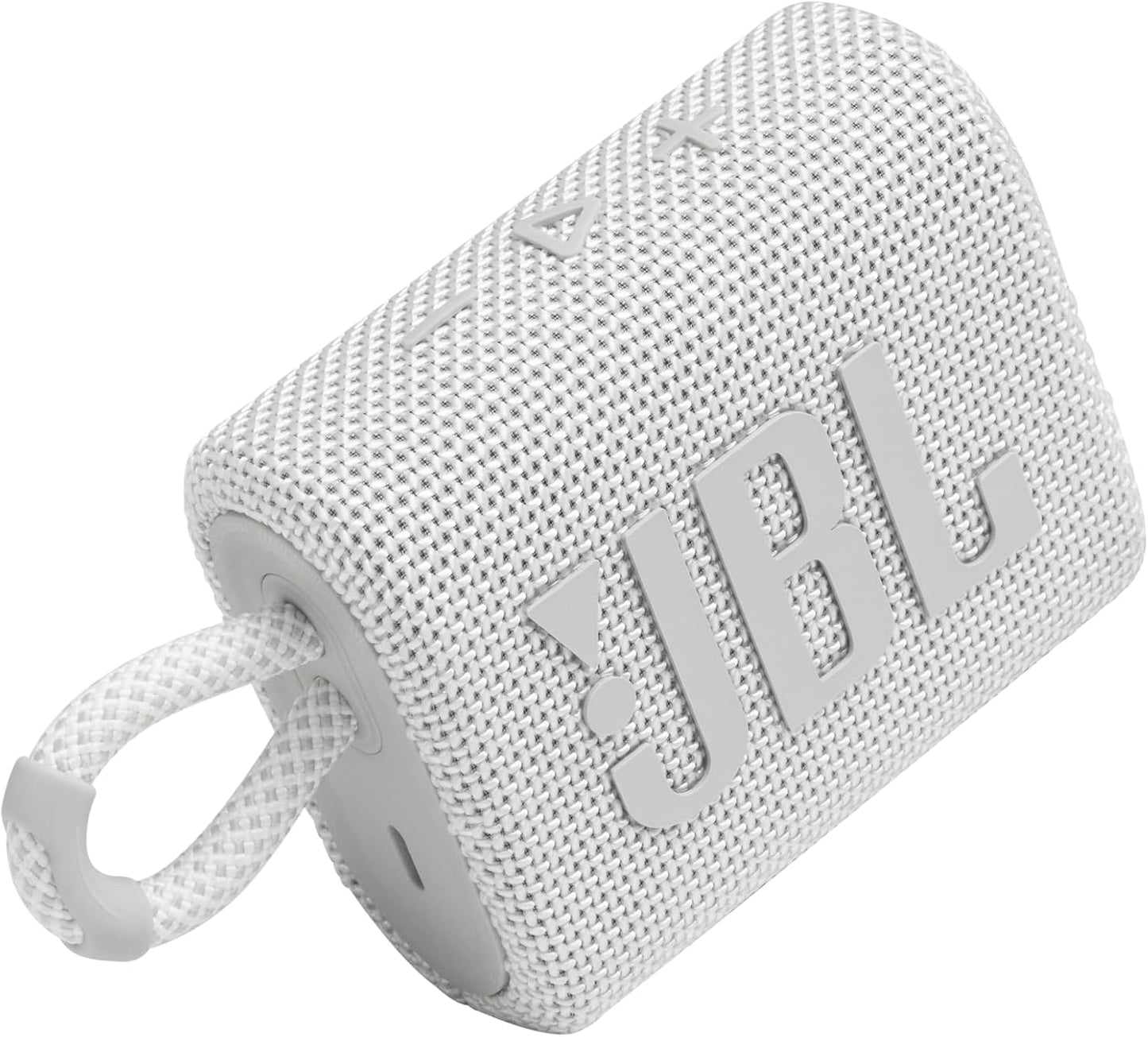 JBL Go 3 - Portable Mini Bluetooth Speaker, big audio and punchy bass, IP67 waterproof and dustproof, 5 hours of playtime, speaker for home, outdoor and travel (White)