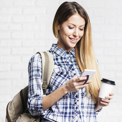 Gear Beast Cell Phone Grip Stand, Universal Phone Strap Finger Holder with Pop Out Kickstand for Men and Women, Ultra Slim Pocket Friendly - Pink